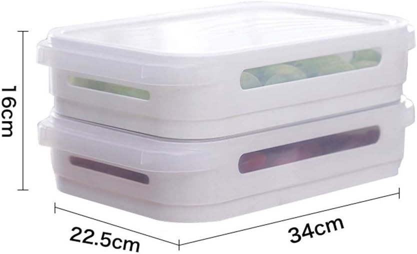 Egg Boxes, Refrigerator Storage Box Poultry Keep Fresh Egg Tray Holder (Color : Double Layer) (Double Layer)