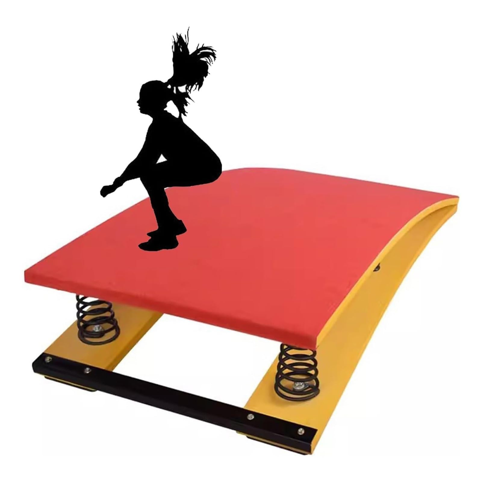 Trampolino da Ginnastica for Bambini in Legno Duro, Ponte Curvo for Salto/Attrezzatura for Volteggio con Feltro Antiscivolo E Poggiapiedi, Adatto for Ginnasti/Bambini Principianti