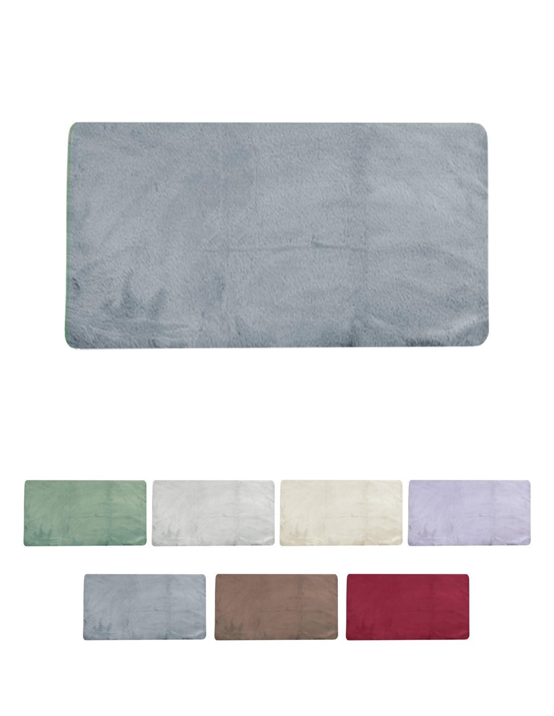 JARDIN202 - Alfombra Interior de Pelo Corto Antideslizante - Estera 100% Poliéster para Salón, Dormitorio y Sala de Estar | 60x90 cm (Gris oscuro)