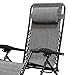 Caravan Canopy Infinity Zero Gravity Steel Frame Patio Deck Chair, Grey (Pair)