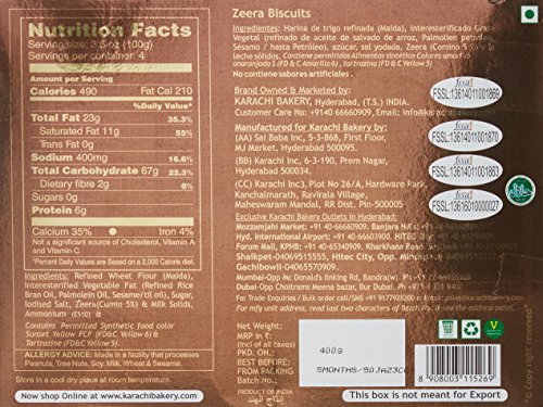 Image of Karachi Bakery Chai Biscuit, 400g & Karachi Bakery Zeera Biscuits, 400g
