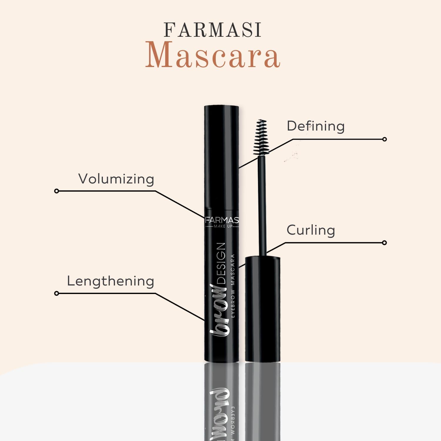 Farmasi Brow Set: Brow Wax & Brown Design Mascara (Blonde)
