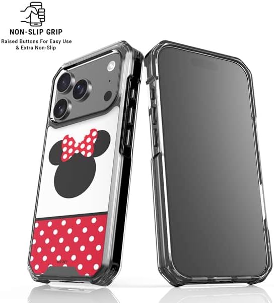 Skinit Clear Phone Case Compatible with iPhone 17 Pro - Officially Licensed Disney Minnie Mouse Symbol Design