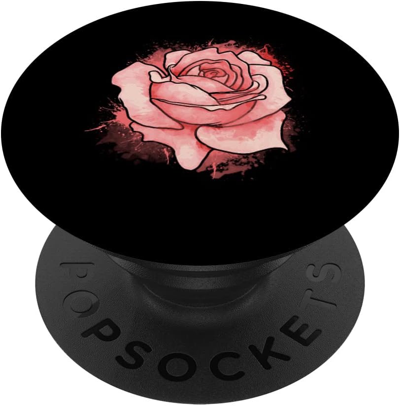 Rose Flower Gift I Pink Rose Floral PopSockets MagSafe PopGrip for iPhone