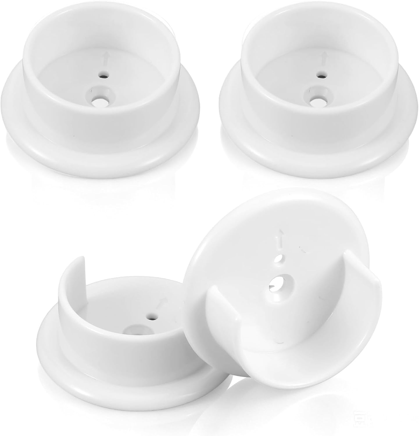 4PCS Closet Rod Bracket, Closet Rod Holders with Installation Screws