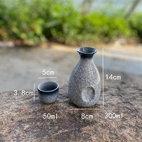 sunroot 1 set exquisito japonés de cerámica sake taza sake olla retro sake set japonés retro simple cerámica sake taza y olla