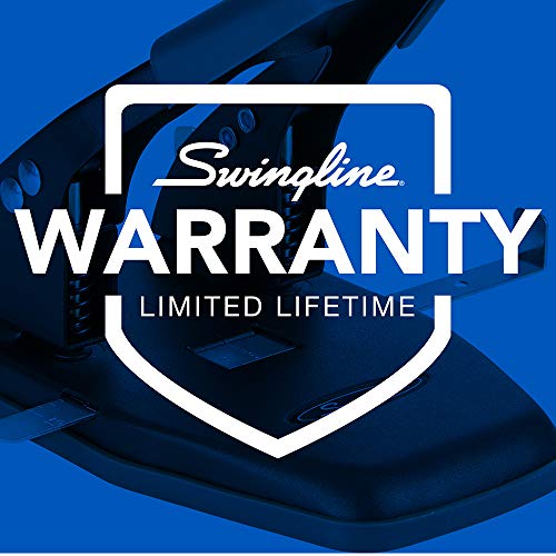 Swingline 2 Hole Punch, Comfort Handle Two Hole Puncher, 28 Sheet Punch Capacity, 50% Reduced Effort, Includes Alignment Guide, Black (74050) #TOP6