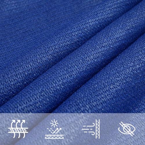 Voile d ombrage PEHD bleu de qualité supérieure 5x6m rectangulaire 160g m² - 6