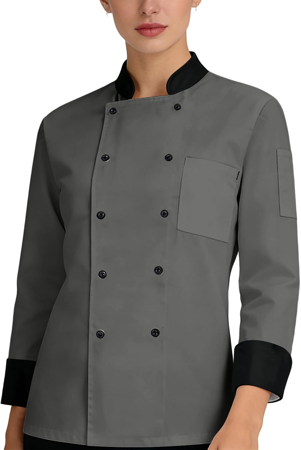 Unisex Long Sleeve Chef Coat Men Kitchen Catering Jacket Chef Uniform Multicolored Exclusive Button Chefs Work Shirts