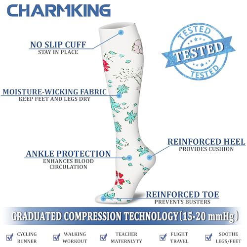 Image of Compression Socks (7 Pairs), 15-20 mmhg is BEST Graduated Athletic & Medical for Men & Women, Running, Flight, Travel, Nurses, Pregnant - Boost Performance, Blood Circulation