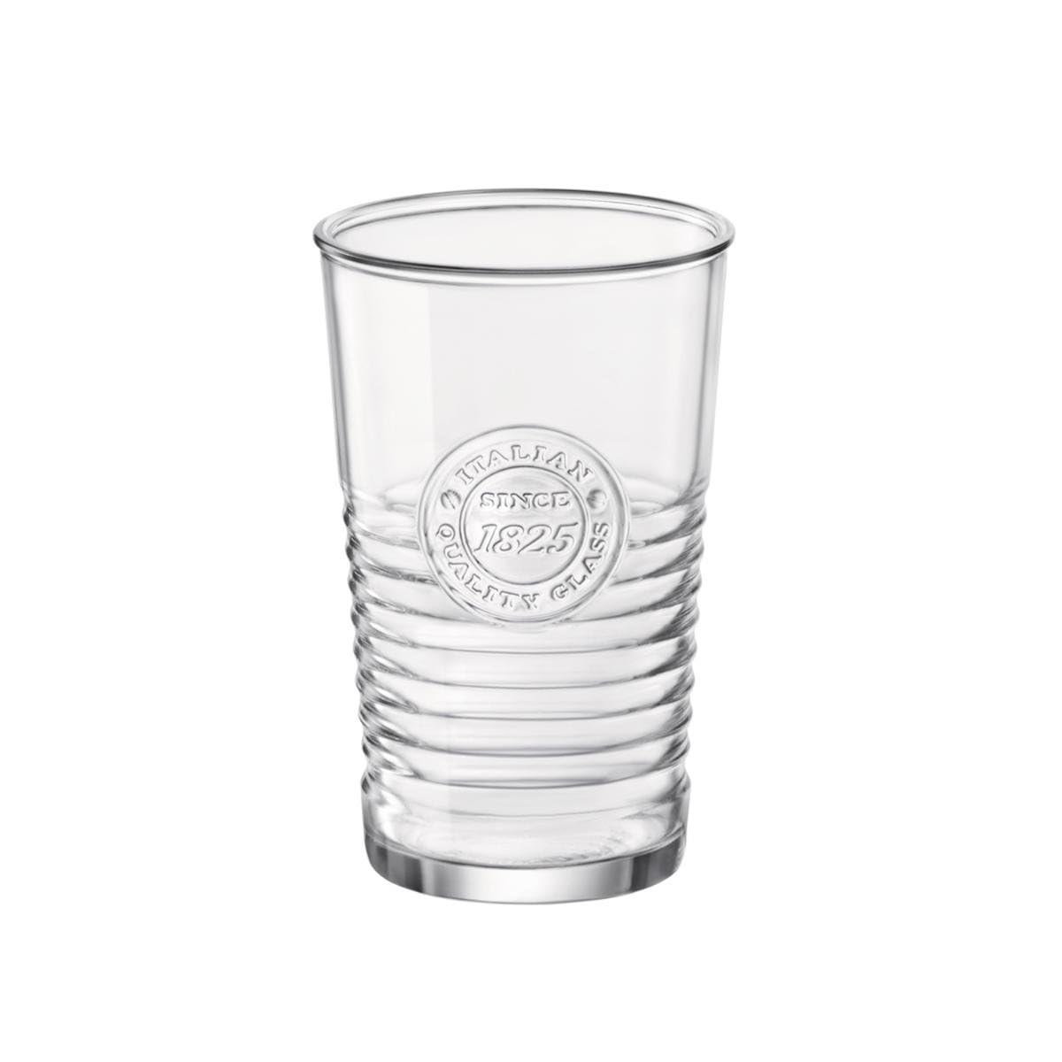 Bormioli Rocco 540630MTV121990 Officina1825 Cooler Glass, Set of 6, 16 oz, Clear