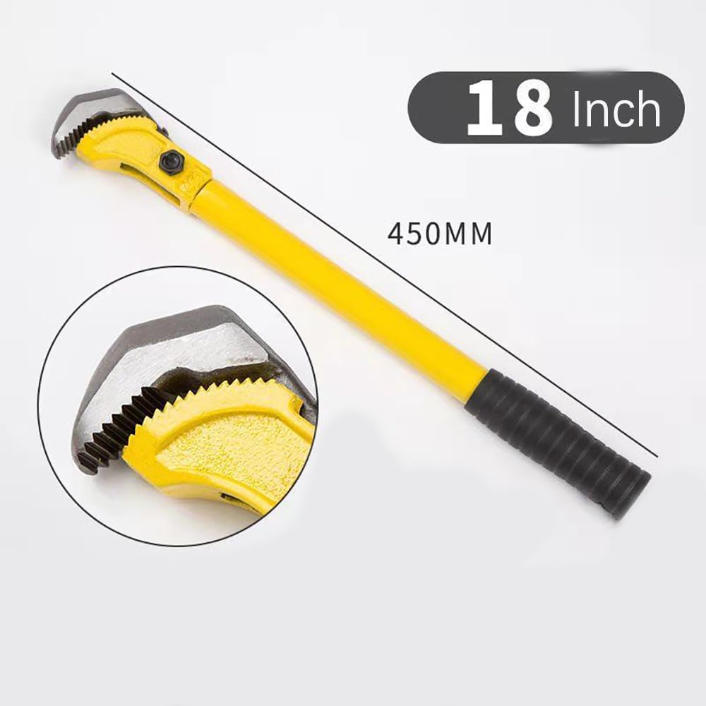 Professionelles Edelstahl-Rohrzangen-Set, 45,7 cm, langlebiger, verstellbarer Schraubenschlüssel mit rutschfestem Griff, verschleißfeste Drehwerkzeuge