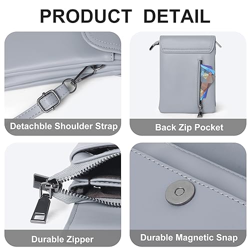 Image of KUKOO Small Crossbody Bags for Women PU Leather Cell Phone Purse Wallet with Credit Card Slots