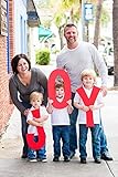Christmas Photo Props for Card Signs'JOY' Holiday Card Portrait Photo Prop Big Letters
