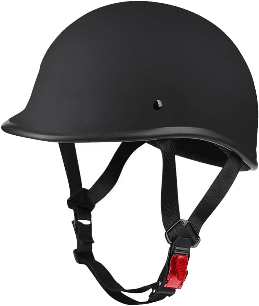 Motorcycle Half Helmet – retro open-face shell, DOT approved