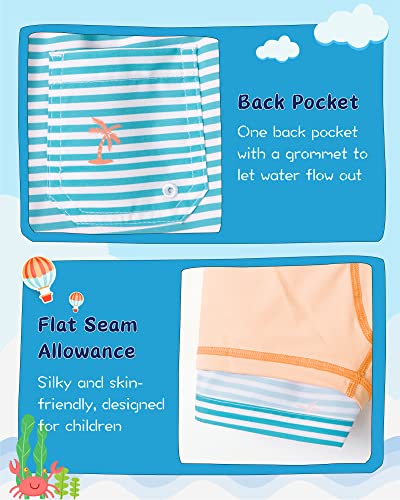Image of SURF CUZ Boys Swim Trunks with Boxer Brief Liner Toddler Boy Stretch Swimsuit Shorts Quick Dry Swimming Trunks Bathing Suit