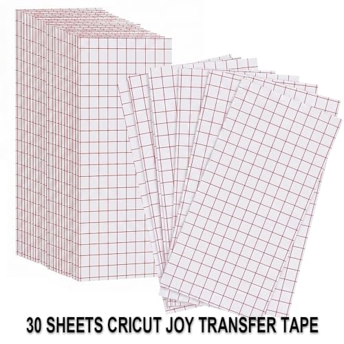 Image of Transfer Tape for Vinyl - 5.5 X 12 in(30 Packs) Red Alignment Grid for Adhesive Vinyl - Medium Tack Vinyl Transfer Tape for Decals Signs Windows Stickers