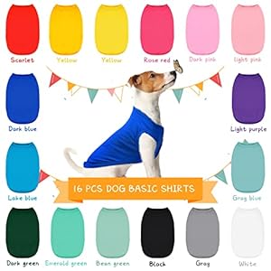 16 pieces small dog clothes cute blank puppy shirts soft dog sweatshirts breathable outfit for pet cats accessories 16 styless  urban country home decor