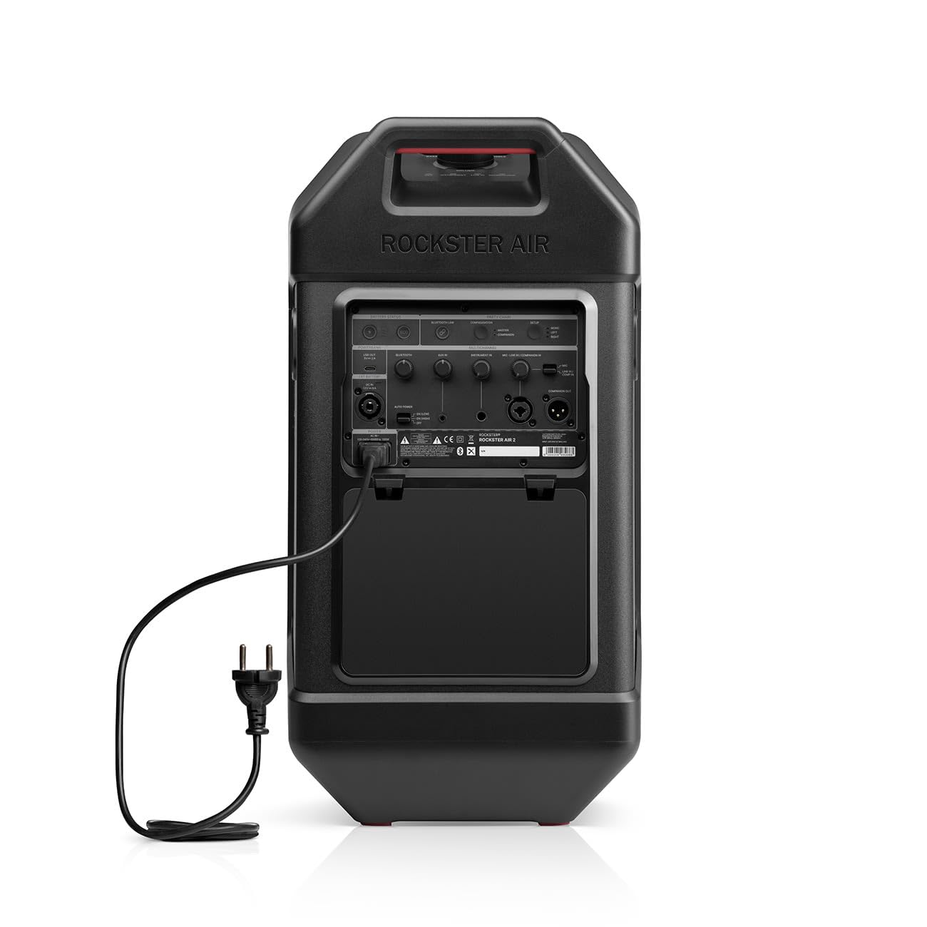 Teufel ROCKSTER AIR 2 Tragbarer Bluetooth-Speaker Stereo Set - Leistungsstark Mobiler Event Speaker, bis 58 Std. Akku, Wechselbarer Akku, Powerbank Funktion, Instrumentenanschlüsse, DJ, Mikro,Stativ