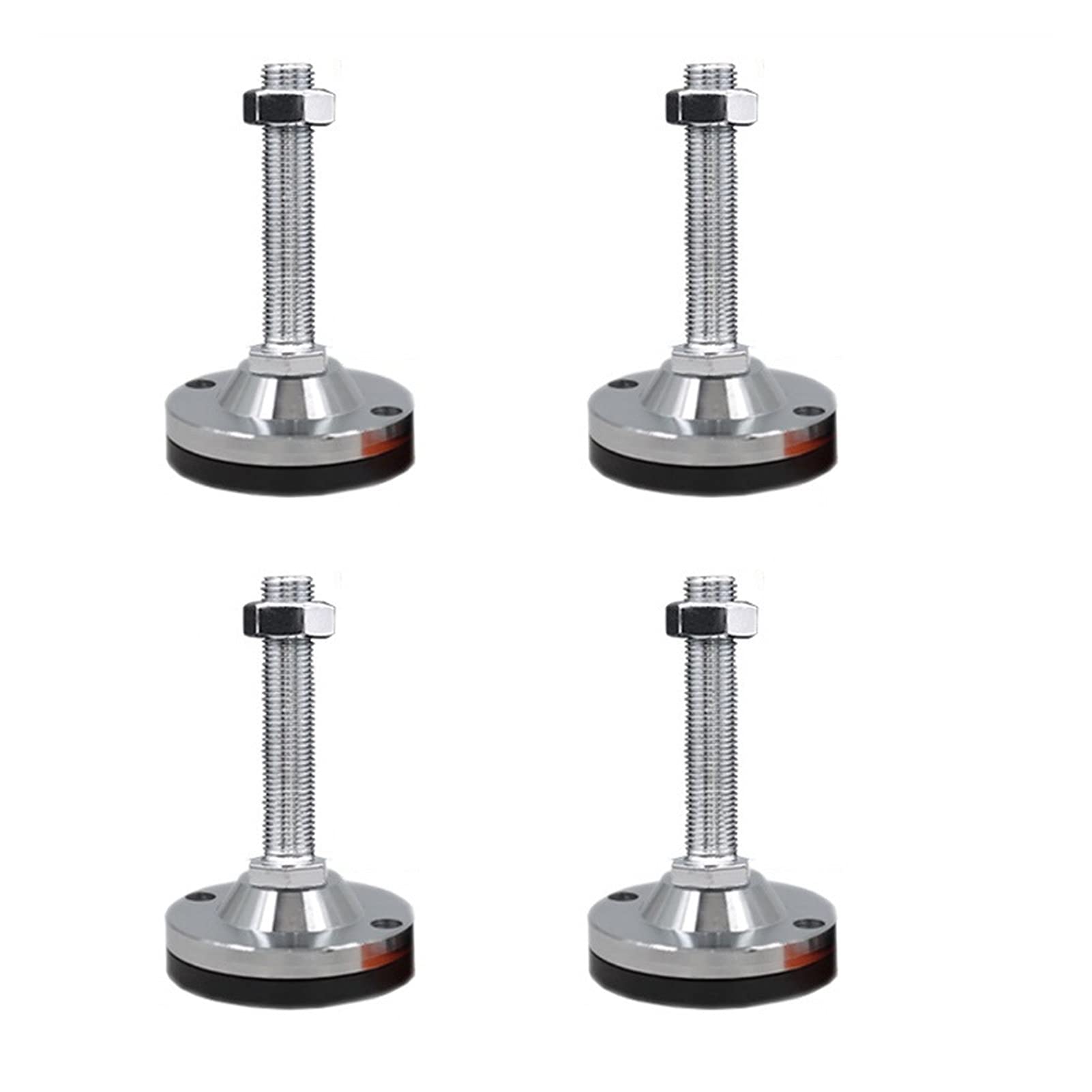 Piedini di livellamento, Morsetti for gambe for mobili livellanti regolabili for impieghi gravosi da 4 pezzi, diametro base 100 mm, 125 mm adatti for mobili, tavoli, armadi, banchi da lavoro, scaffali