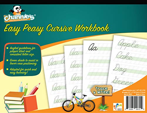 Cahier d'écriture cursive CP-CE2 Channie's | 80 pages de traçage format A4 pour l'apprentissage