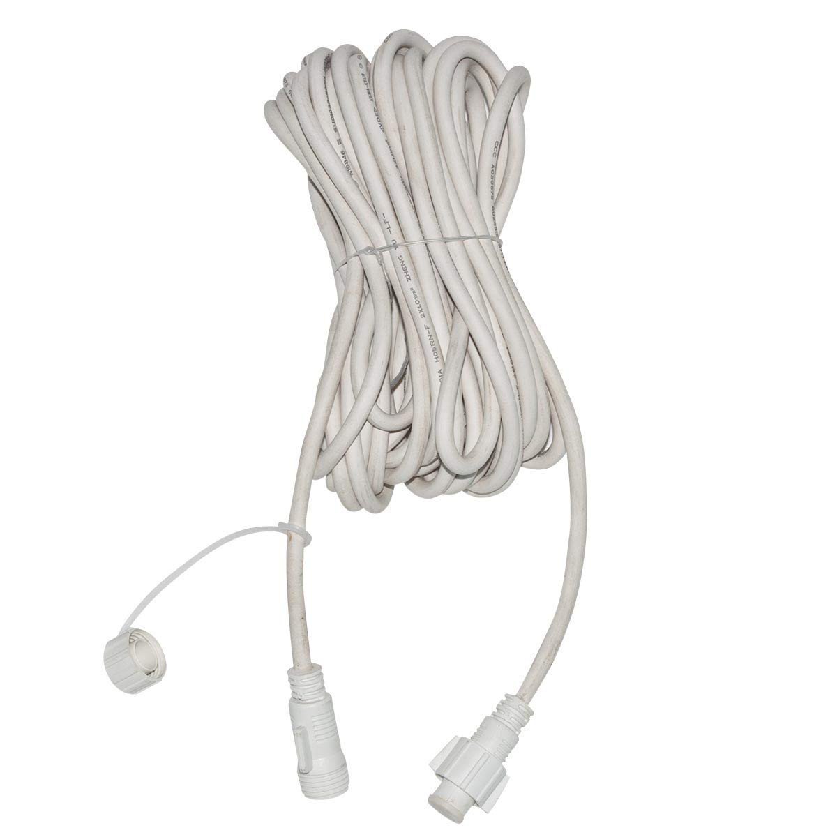 Festive Lights - ConnectPro Festoon Fairy Light Extension & Starter Cable Accessories - Connectable Outdoor Waterproof Ruber Cable - (10m, White Extension Lead) โ image 1