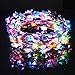Produktbild LED Glühender Kranz Blume Krone Haarband Hochzeit Blumengirlande Festival Blume Kopfschmuck Haar Zubehör Festival - Blau