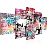 Runa Art Wandbilder Banksy Washing Zebra 5 Teilig Bild auf 