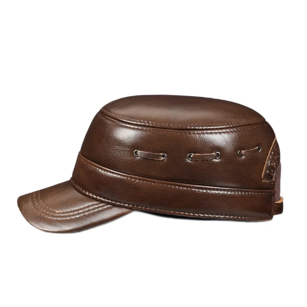 Cappelli Cappello Berretto Sportivo Invernale Uomo Berretto da Baseball in Pelle Uomo Casual in Pelle Caldo 56-60 Regolabile,Argento-L 55 56cm,Argento-L 55 56cm
