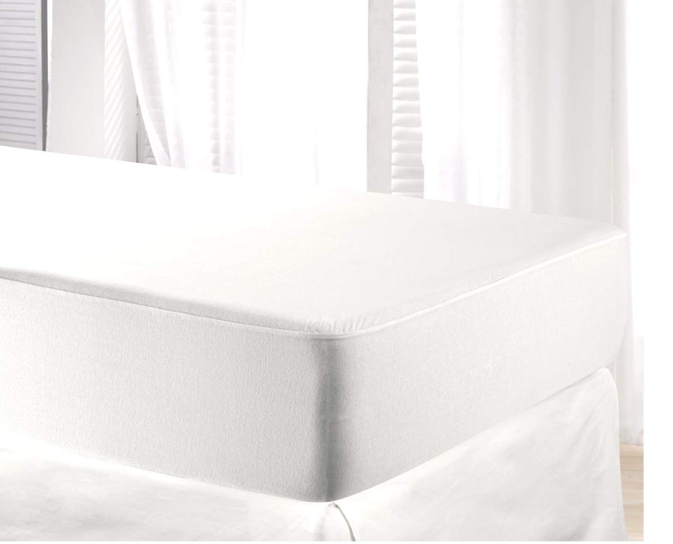 Protège Matelas imperméable 200 x 200cm - Alèse/Drap Housse - 2 en 1 Hyper Respirant - Hypoallergénique - Anti Acariens (200_x_200_cm)
