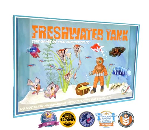 Kaplan Crypto: Freshwater Tank - The Educational Board Game of Fish Compatibility, Winner of 5 Awards, Family Board Game, 2 to 4+ Players, Ages 6+