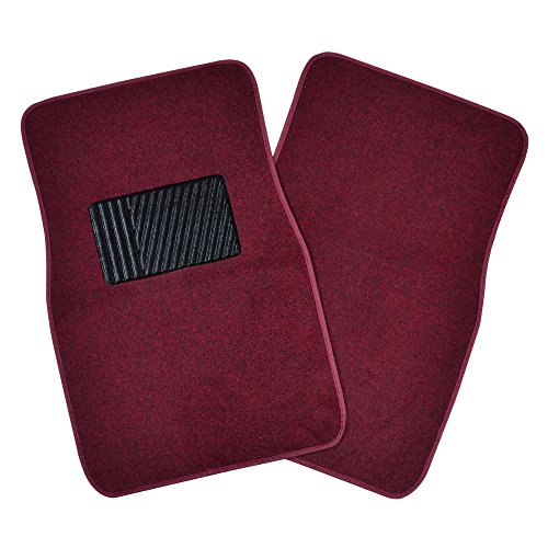 Bdk Mt-100-Bd Classic Carpet Mats For Car Suv Van And Truck-Universal Fit Front And Rear Floor Protection With Heelpad, Burgundy #TOP1