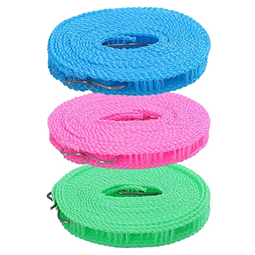 Corde à Linge AntidéRapante Portable Coupe-Vent Corde à Linge Coupe-Vent AntidéRapante ClôTure ÉTendoir Corde Convient pour L'ExtéRieur, L'IntéRieur, La Maison, Les Voyages, Le Camping Cover