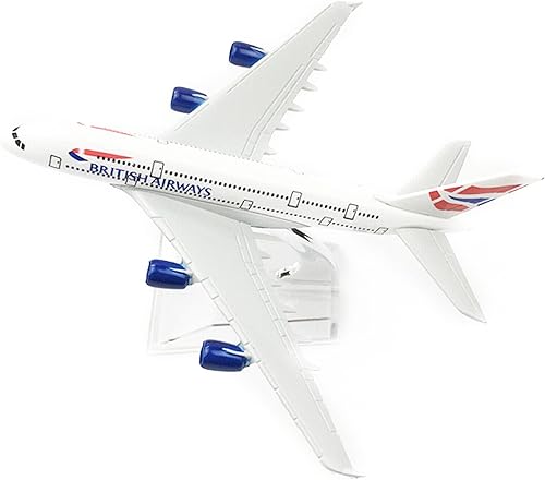 Miniatura 6 de AZIZAT 1/400 modelo británico A380 avión 6.3 in aleación fundido a troquel colección de aviones modelo modelo plano para colección o regalo ornamento