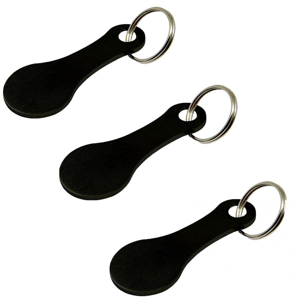 Stakee 3pcs Shopping Trolley Tokens Keyring Metal Trolley Tokens Keychain Aluminum Alloy Keychain Shopping Cart Decoration