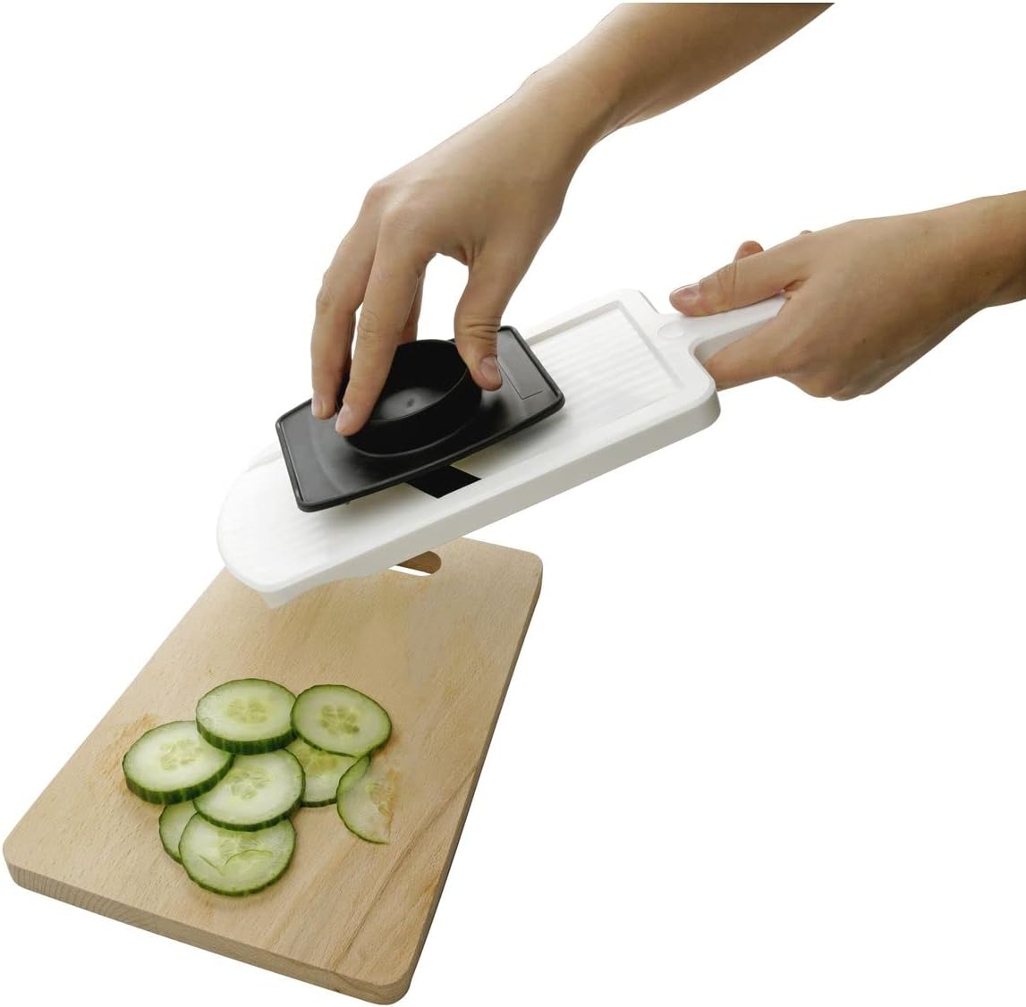 Fackelmann 12.6 x 4.9" Plastic/Stainless Steel Vegetable Cutter With Adjustable Blade, White