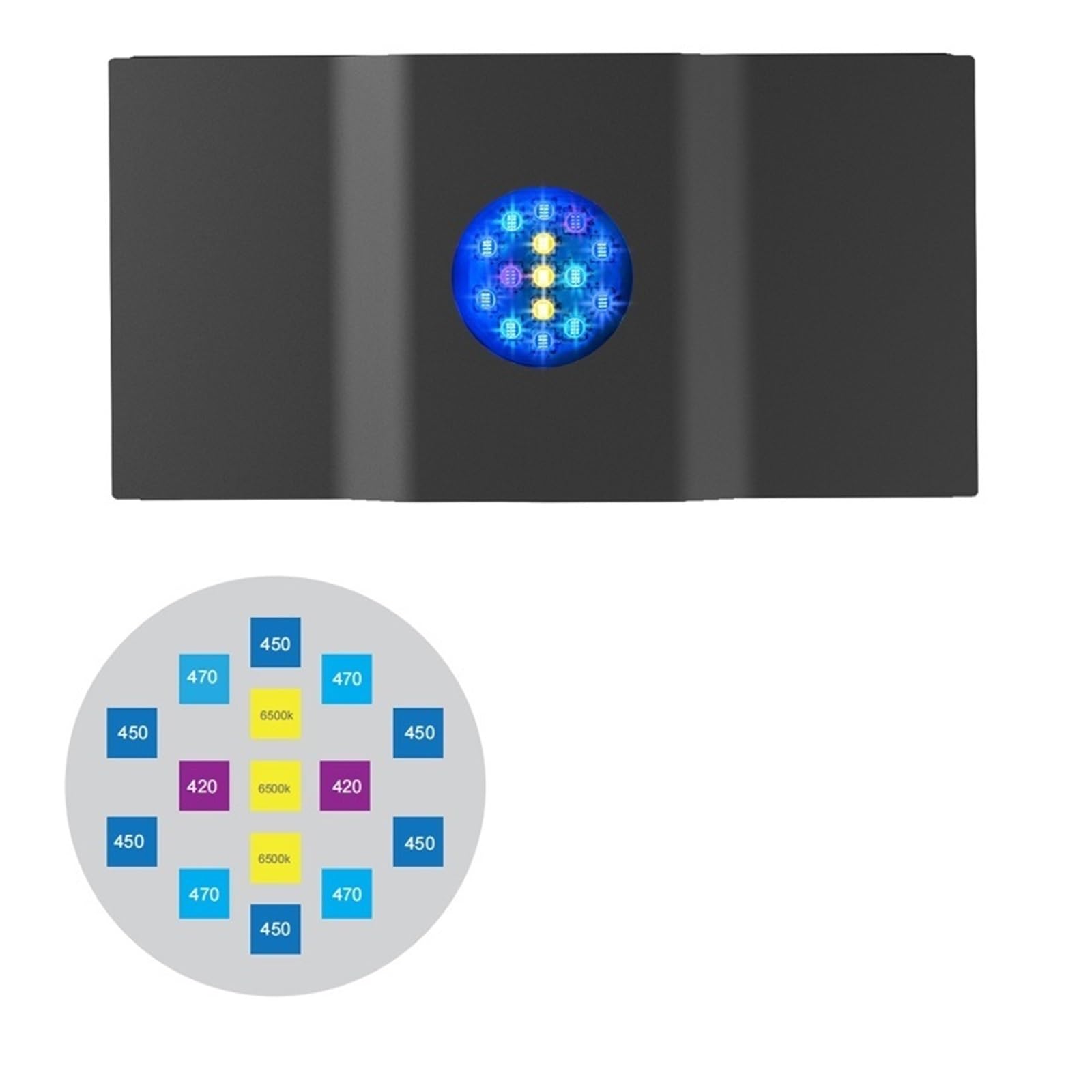 Luz del acuario, 35W 60W Arrecife de coral marino Agua salada Acuario de agua dulce Luz LED Programable Amanecer Atardecer