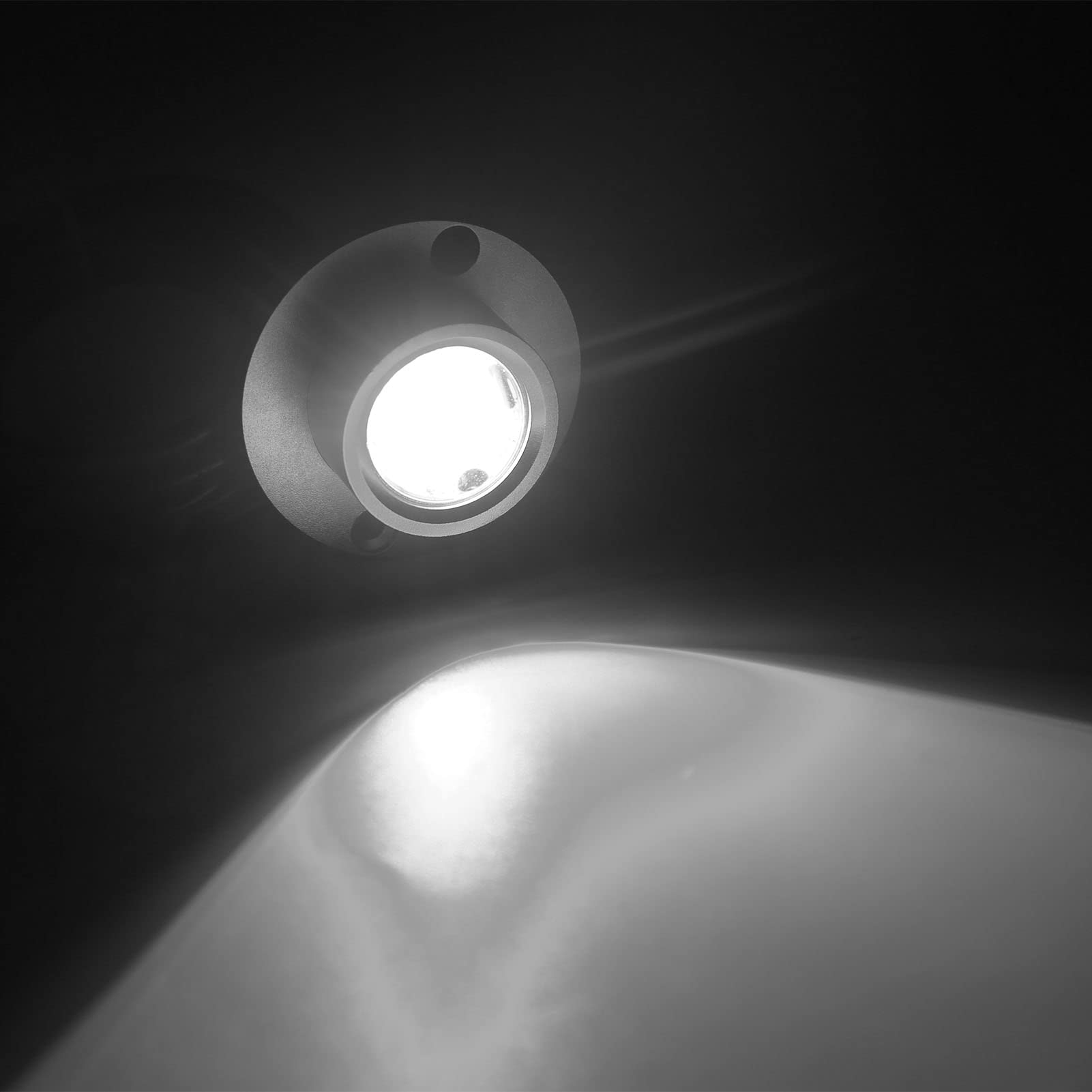 Luce Subacquea a LED Marina, DC 12V 24V 5W IP68 3 Perline Lampada a LED Luce Subacquea Marina Universale per Illuminazione Sull'Acqua di Yacht per Barche (Bianco)