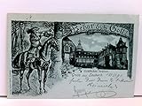  seltene AK Gruss aus Laubach; Gräfliches Schloss, Reiter, Spruchband \