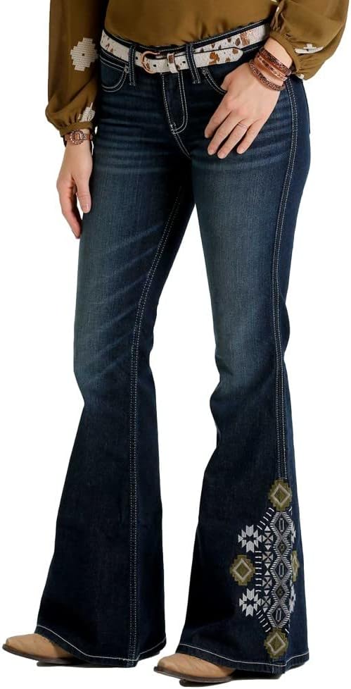 Western Jean Women Hannah Super Flare Embroidery CB70754071