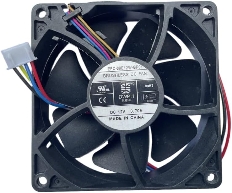 EFC-08E12W-GP01 12V 0.70A 8025 80 * 80 * 25mm 4 Wires Cooling Fan New