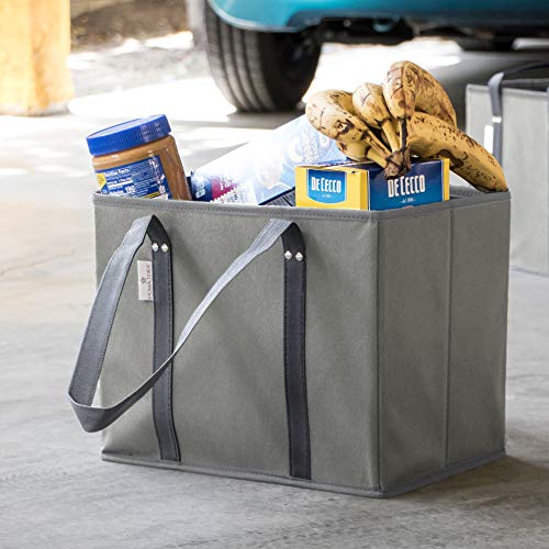 Premium-3-Pack-Reusable-Grocery-Shopping-Box-Bags-Large-Sturdy-Durable-Tote-Bag-Set-for-Groceries-Trunk-Organizer-and-Home-Storage-Foldable-with-Stylish-Design-and-Colors-Grey