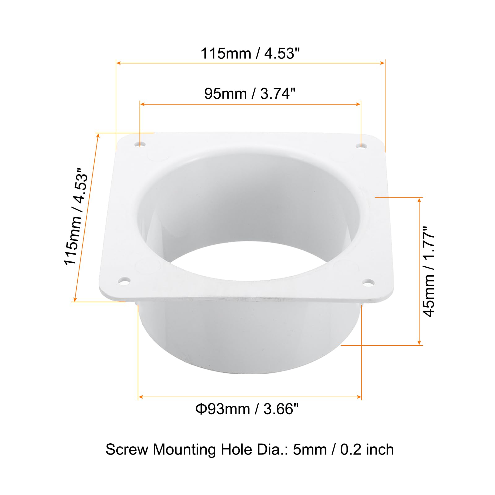 PATIKIL 4" Duct Connector Flange - Image 2