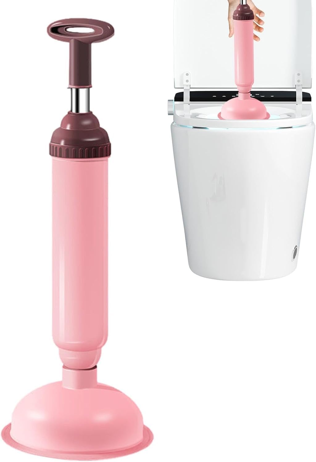 Bathroom Toilet Plunger Vacuum Pump Air Pump Unblocker Heavy Duty,High Pressure Toilet Unblocker Cleaning Tool,For Kitchen Bathtub Shower, Bathroom,Toilet High Pressure Toilet Unblock One Shot-image-22