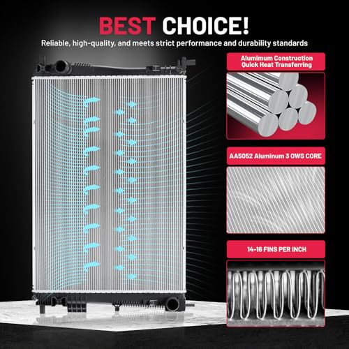 Image of BDFHYK 13641 Aluminum Radiator for Chrysler Pacifica 17-23, Voyager 20-23