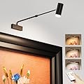PESUTEN Battery Operated Picture Light, Adjustable Length Wireless Art Light for Paintings CCT Dimmable Rechargeable Picture Light with Remote Control for Gallery Reading Dartboard Bathroom