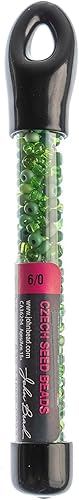 Miniatura 58 de John Bead Czech Glass Seed Beads 6/0 Ruby Silver Lined Beads for Jewelry Making Crafts, 23g Vial