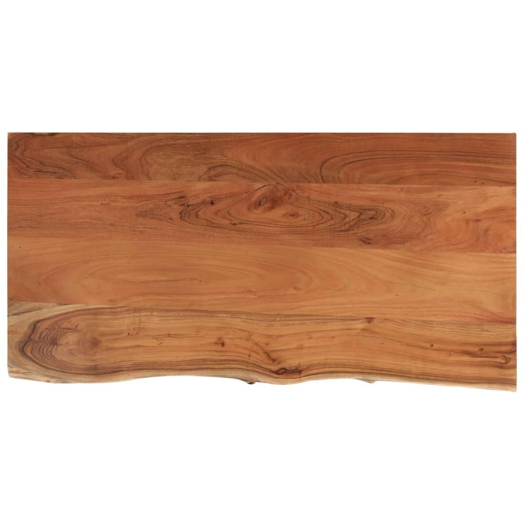 vidaXL Tablero Rectangular, Superficie de Mesa Auxiliar, Tablero de Repuesto, Superficie de Comedor, Madera de Acacia Borde Vivo 80x40x2,5 cm