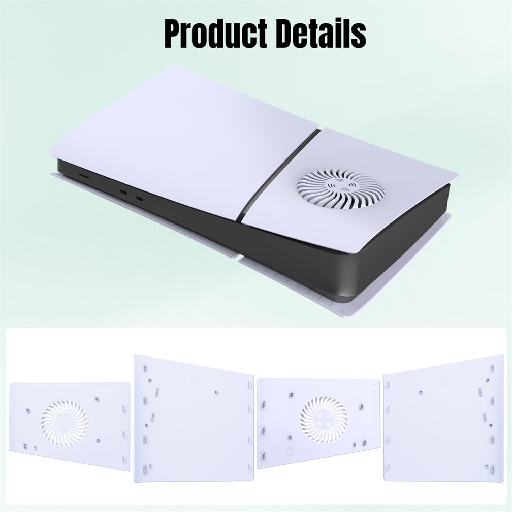 P5 Slim Faceplates Cover protettiva Digital Edition, piastra di raffreddamento antipolvere ABS dissipatore di calore pannello di ricambio per console PS5 Slim