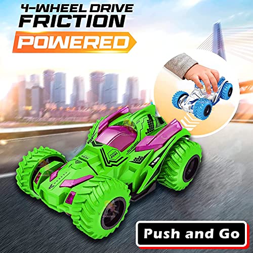 Image of Plastic Push and Go Mini Monster Truck Set Friction Powered Stunt Truck Car Vehicle Toy for Kids Baby Toys Cars for Kids Above 3 Years (Red Color)